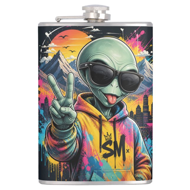 Petaca Vibraciones Divertidas de Alien (Anverso)