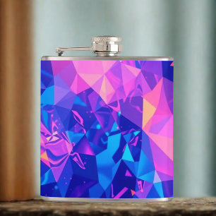 Petaca Vibrante Gométrica Prisma Hip Flask