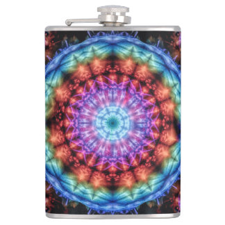 Petaca Vibrante Tie Dye Kaleidoscope Arcoiris Mandala