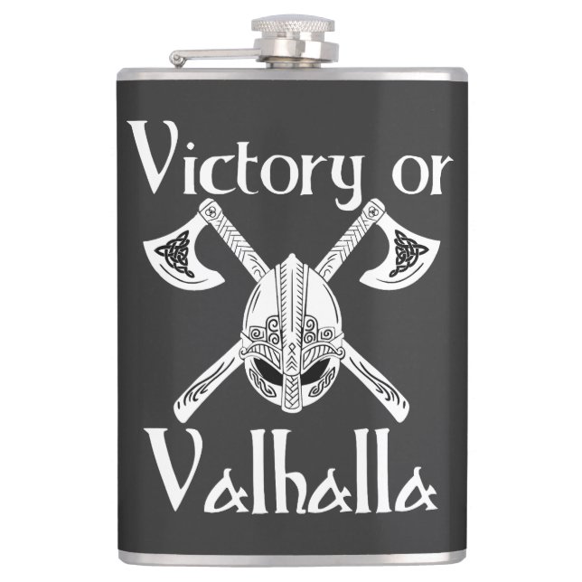 Petaca Victoria o Valhalla - Helm y Ax (Anverso)