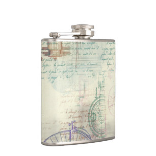 Petaca Victorian Steampunk   Grunge Pastel de acuarela