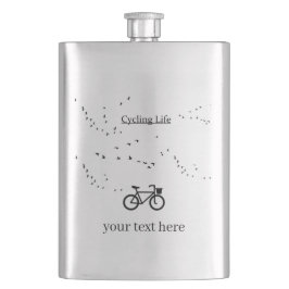 Petaca Vida en bicicleta, libre como personalizable de pá