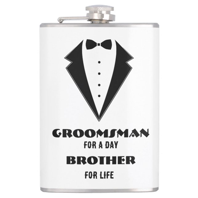 Petaca Vidrio de propuesta de los Groomsmen, groomsman po (Anverso)