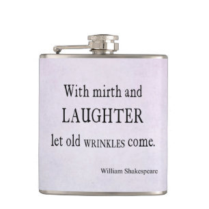 Petaca Vieja cita de Shakespeare de las arrugas del