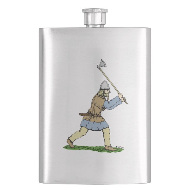 Petaca Viking Warrior Wielding Broad-Ax (Anverso)