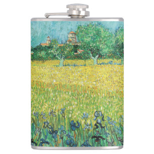 Petaca Vincent van Gogh - Campo con lirios cerca de Arlés