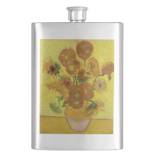 Petaca Vincent van Gogh - Jarrón con quince girasoles
