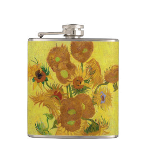 Petaca Vincent van Gogh - Jarrón con quince girasoles