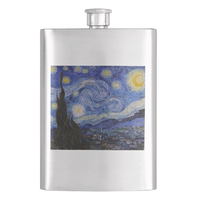 Petaca Vincent Van Gogh - La noche estrellada (Anverso)