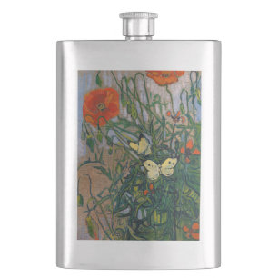 Petaca Vincent van Gogh - Mariposas y Amapolas