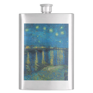 Petaca Vincent Van Gogh Noche estrellada sobre el Ródano