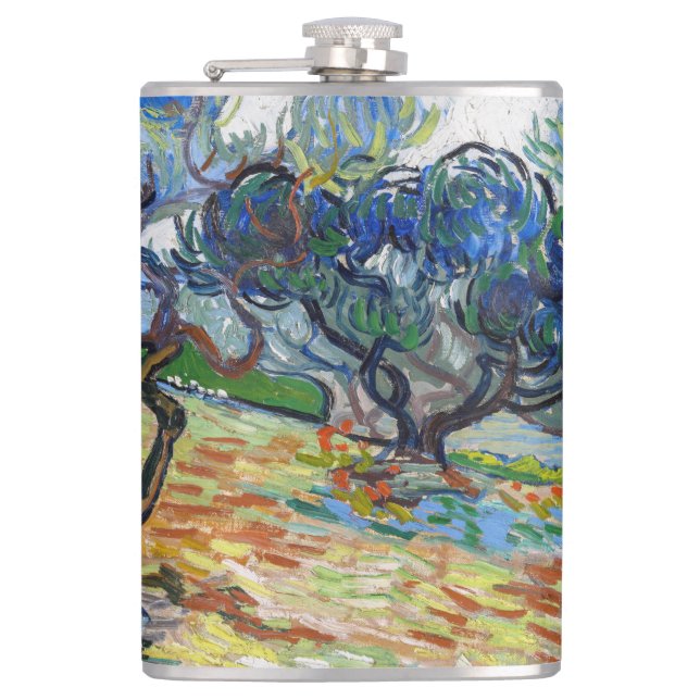 Petaca Vincent van Gogh - Olivos: Cielo azul brillante (Anverso)