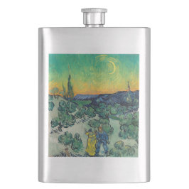 Petaca Vincent van Gogh - Paisaje iluminado por luna con