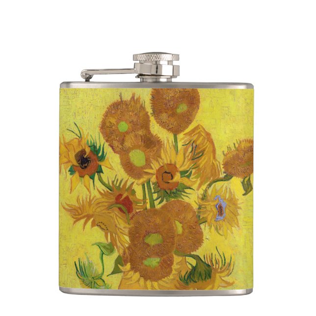 Petaca Vincent van Gogh - Vase con quince girasoles (Anverso)