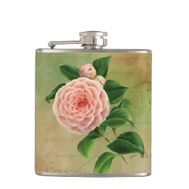 Petaca Viñeta Camellia Botánica Francesa