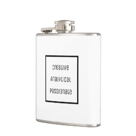 Petaca Vinilo creativo, analítico y apasionado envuelto