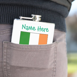 Petaca Vinilo personalizado de la bandera de Irlanda Heri