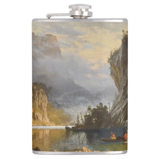 Petaca Vintage Albert Bierstadt Indians Spear Fishing (Anverso)