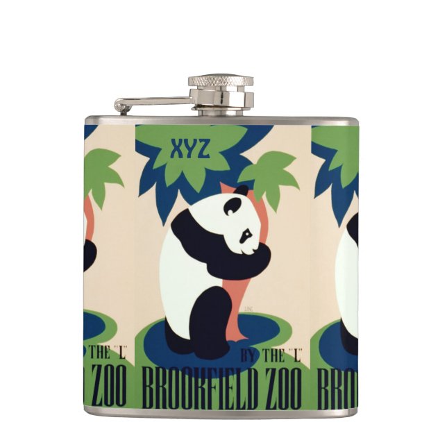 Petaca Vintage "Brookfield Zoo" personalizado (Anverso)