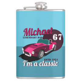 Petaca Vintage clásico antiguo coche legendario nombre de