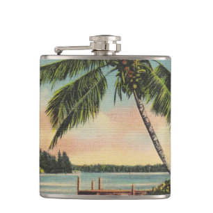 Petaca Vintage Coconut Palmas Breeze Tropical Sunset