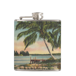 Petaca Vintage Coconut Palmas Breeze Tropical Sunset