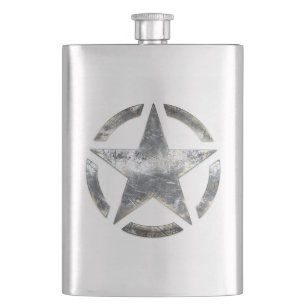 Petaca Vintage de la plantilla de la estrella en el