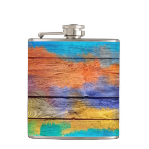 Petaca Vintage de madera colorida #6