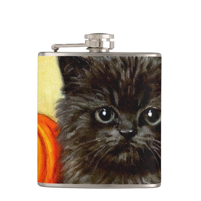 Petaca Vintage Halloween Kitten (Anverso)