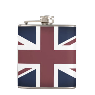 Petaca Vintage Inglaterra y Bandera Británica, moda brit
