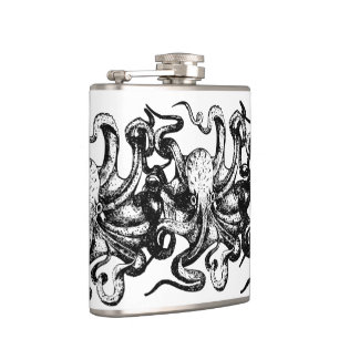 Petaca Vintage Octopus  Nautical Themes 