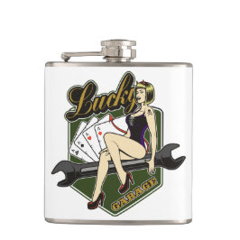 Petaca Vintage Pin Up Chica Flask