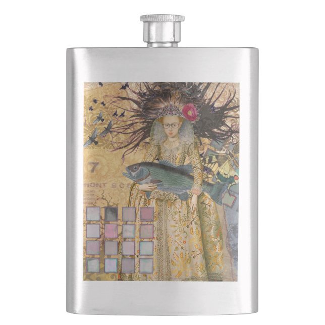 Petaca Vintage Pisces Woman Gothic Classic (Anverso)