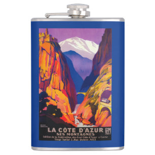 Petaca Vintage PosterEurope 2 de Cote d'Azur del La