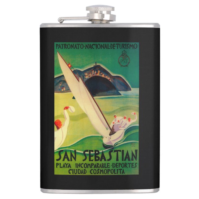 Petaca Vintage PosterEurope de San Sebastián (Anverso)