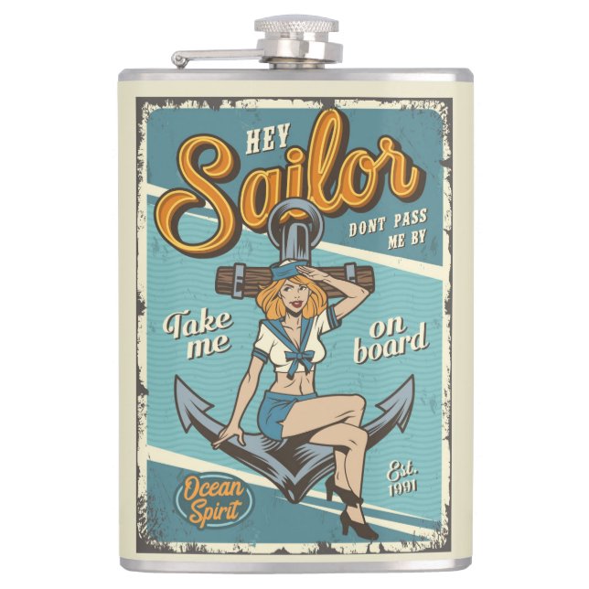 Petaca Vintage Sailor (Anverso)