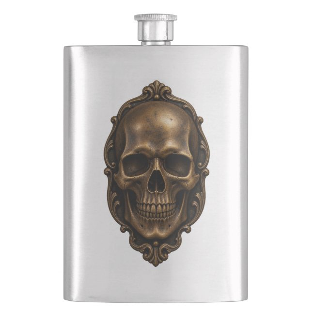 Petaca Vintage Skull (Anverso)