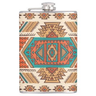 Petaca Vintage tribal: Patrón étnico sin foco