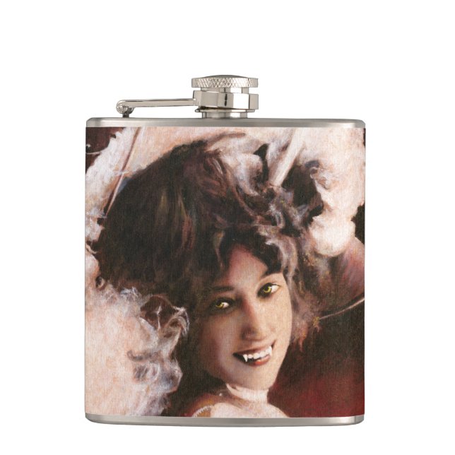 Petaca Vintage Vampire Lady Flask (Anverso)