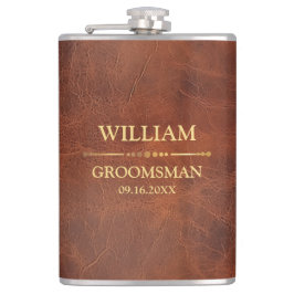 Petaca Vinyl de cuero falso envuelto