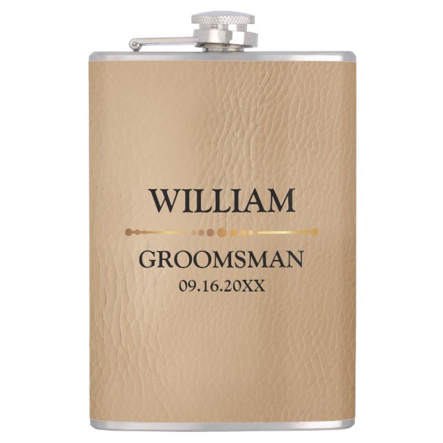 Petaca Vinyl de cuero falso envuelto (Anverso)