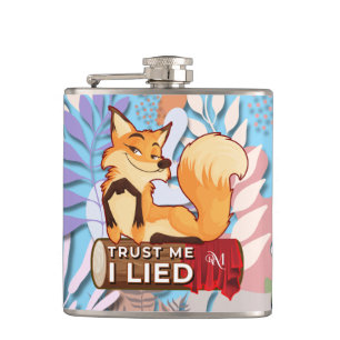 Petaca Vinyl Flask 6oz : Trust Me (azul claro)