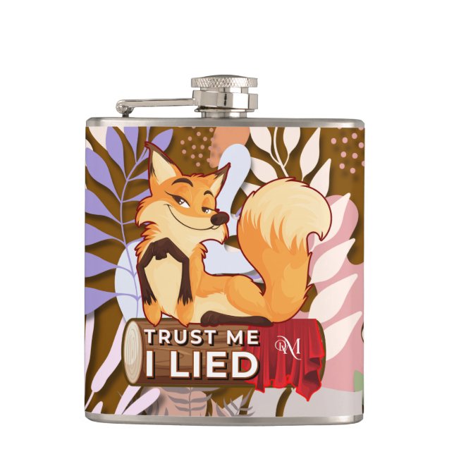 Petaca Vinyl Flask 6oz : Trust Me (marrón) (Anverso)