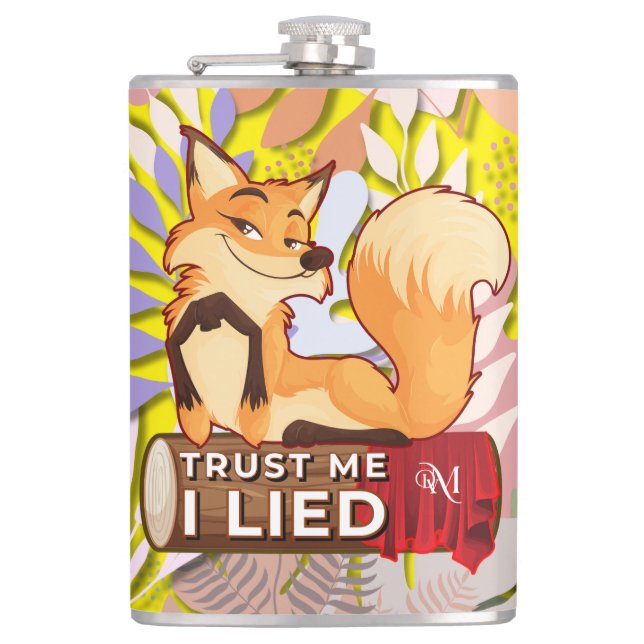Petaca Vinyl Flask 8oz : Trust Me (amarillo) (Anverso)