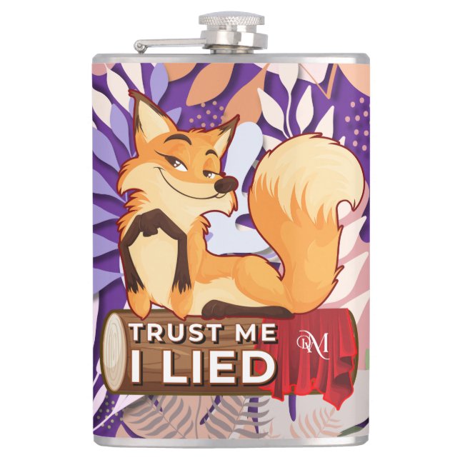Petaca Vinyl Flask 8oz : Trust Me (púrpura) (Anverso)