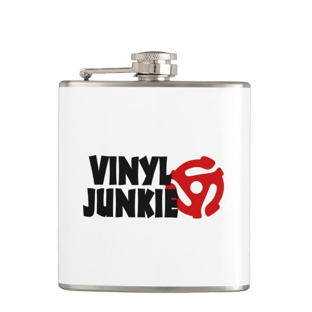 Petaca Vinyl Junkie (Anverso)