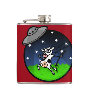 PETACA VINYL VIOLÓ LA FLASCA DE LA VACA DE VACA DIVERTIDA