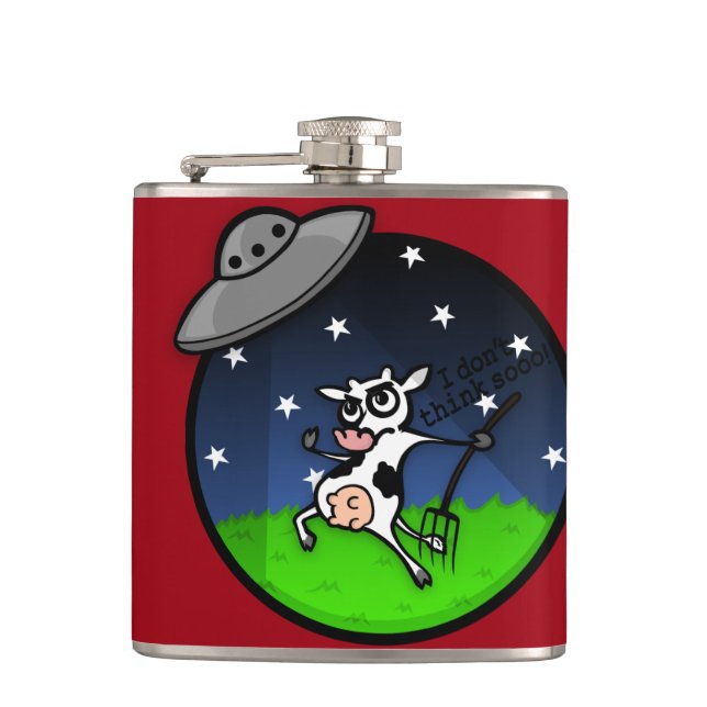 PETACA VINYL VIOLÓ LA FLASCA DE LA VACA DE VACA DIVERTIDA (Anverso)