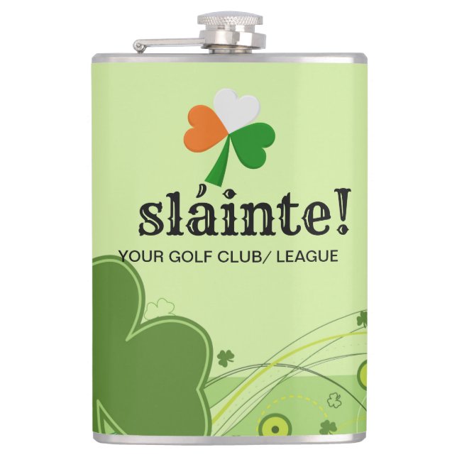 Petaca Vinyl Wraped Shamrock Flask (Anverso)