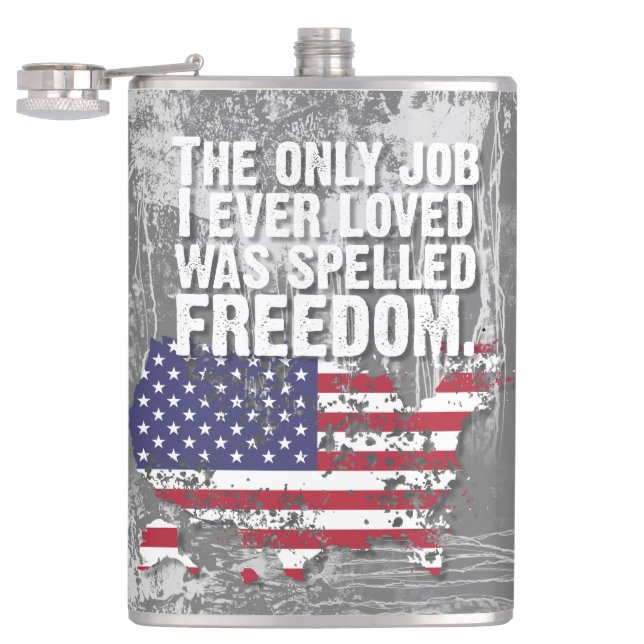 Petaca Vinyl Wrapped Flask – Freedom Job (Abierto)